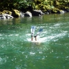 Laurie Cox, Repoussé Artist for Archive Designs, taking a swimming break in Oregon